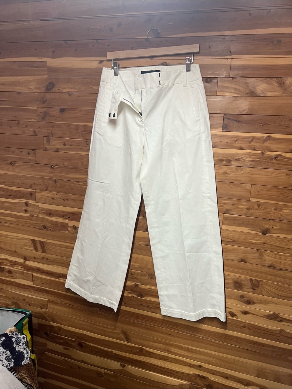 French Connection Cream Wide-Leg Pants
